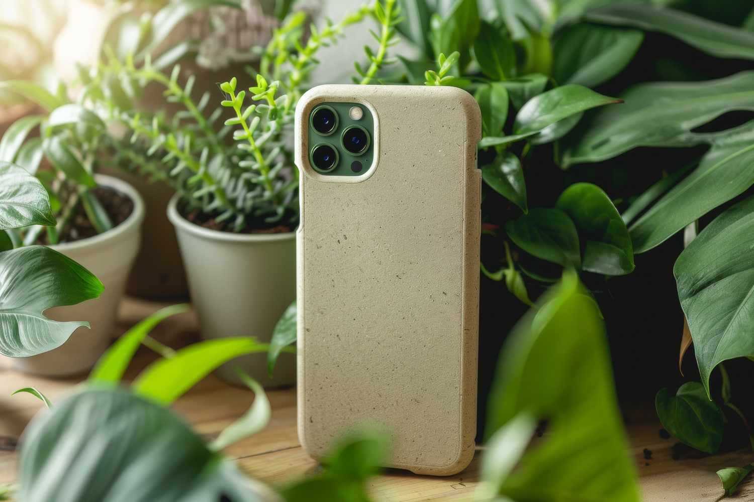 Móvil con funda ecofriendly